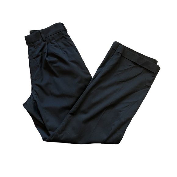 MENS DOCKERS Black Wool Blend Front Pleated Dress Pant Trouser 30 - Picture 1 of 9